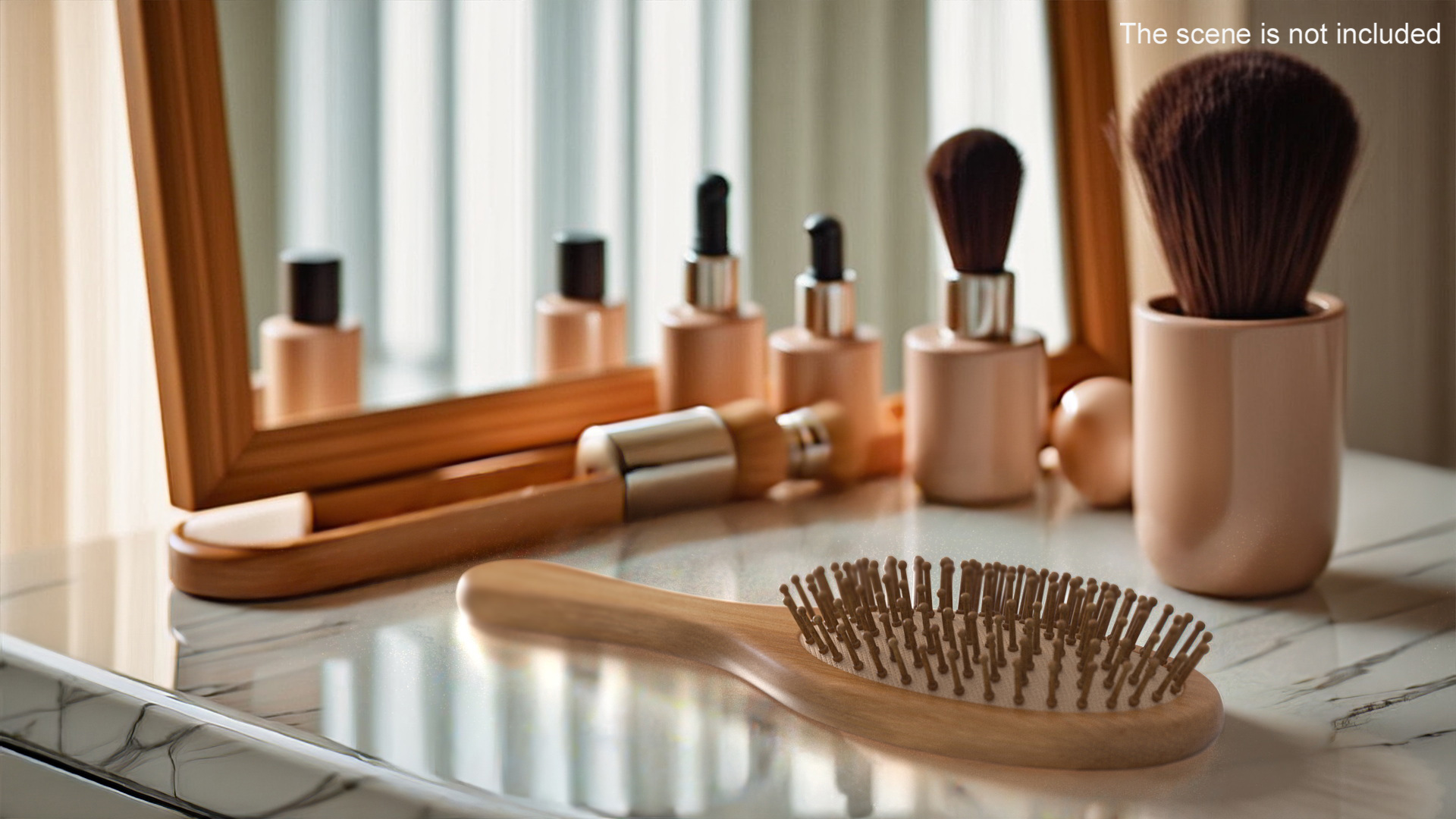 Bamboo Hairbrush for 3D Print 3D model