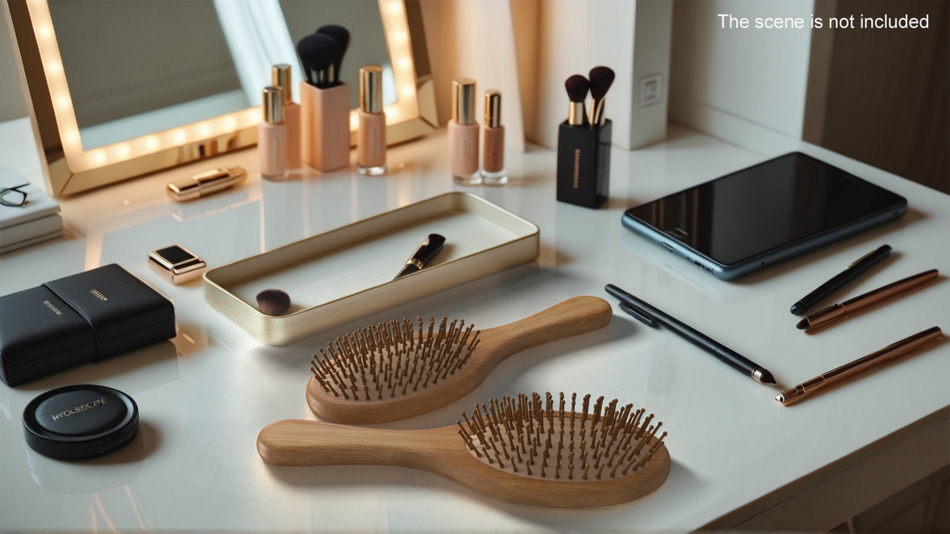 Bamboo Hairbrush for 3D Print 3D model