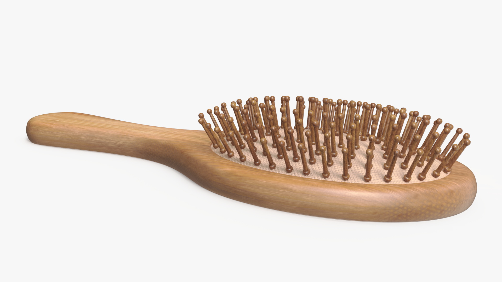 Bamboo Hairbrush for 3D Print 3D model
