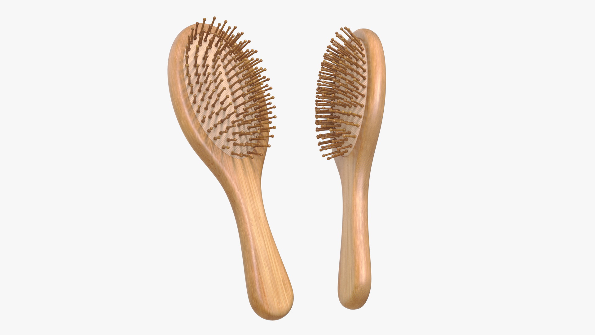 Bamboo Hairbrush for 3D Print 3D model