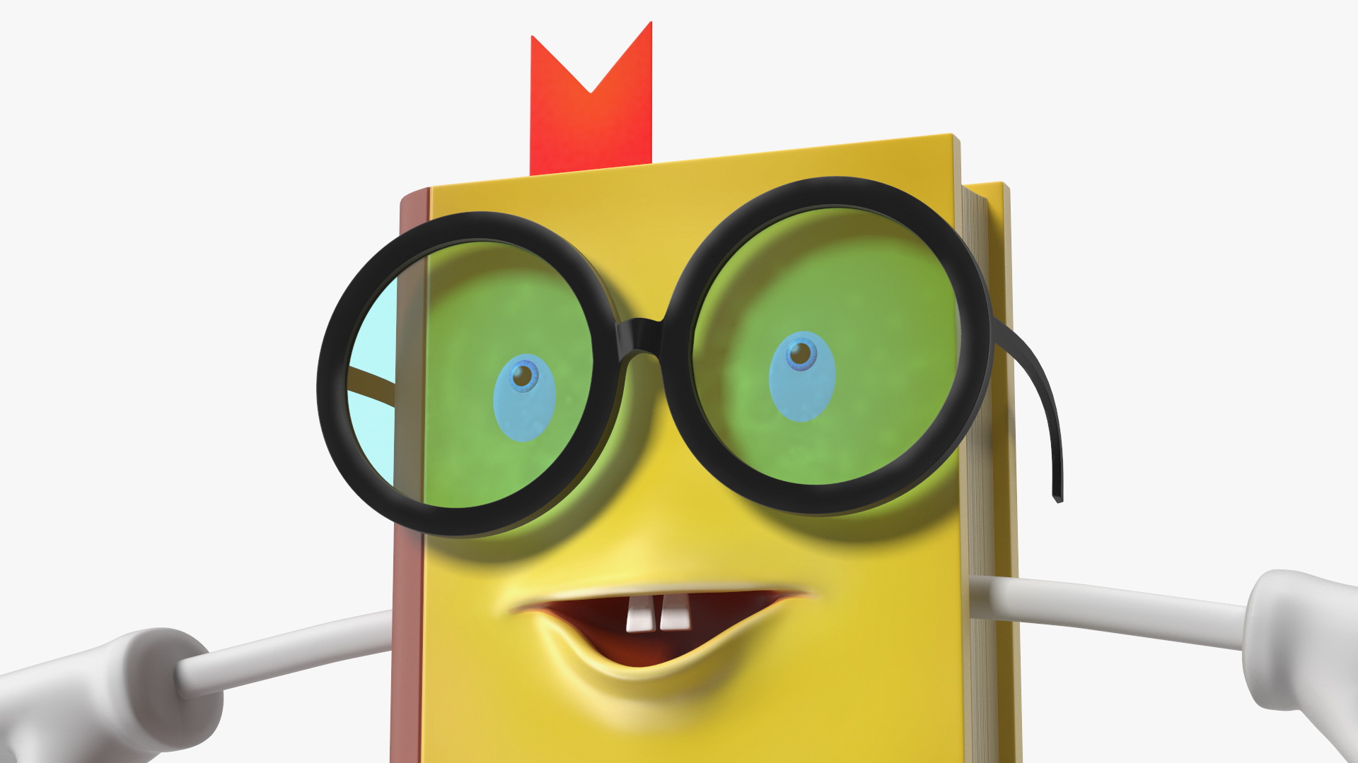 3D model Cartoon Yellow Book Rigged for Cinema 4D