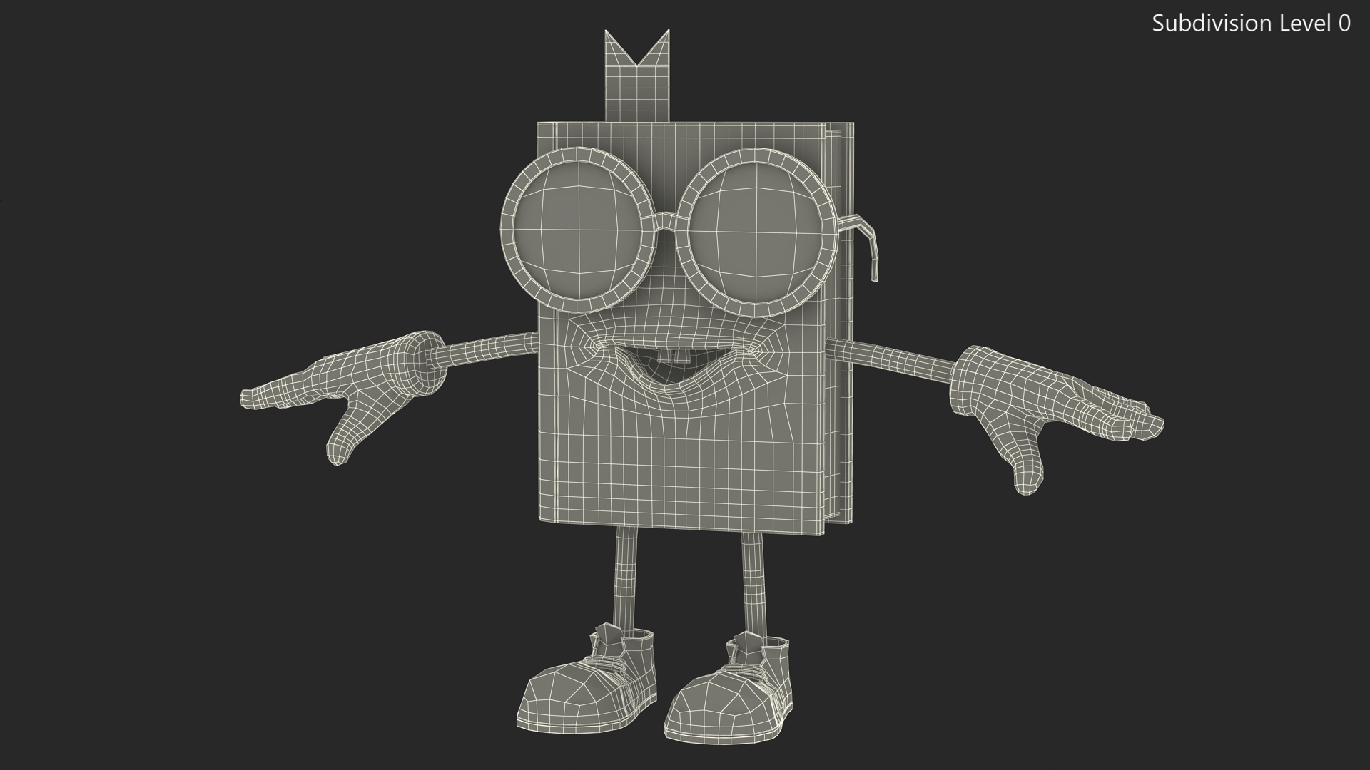 3D model Cartoon Yellow Book Rigged for Cinema 4D