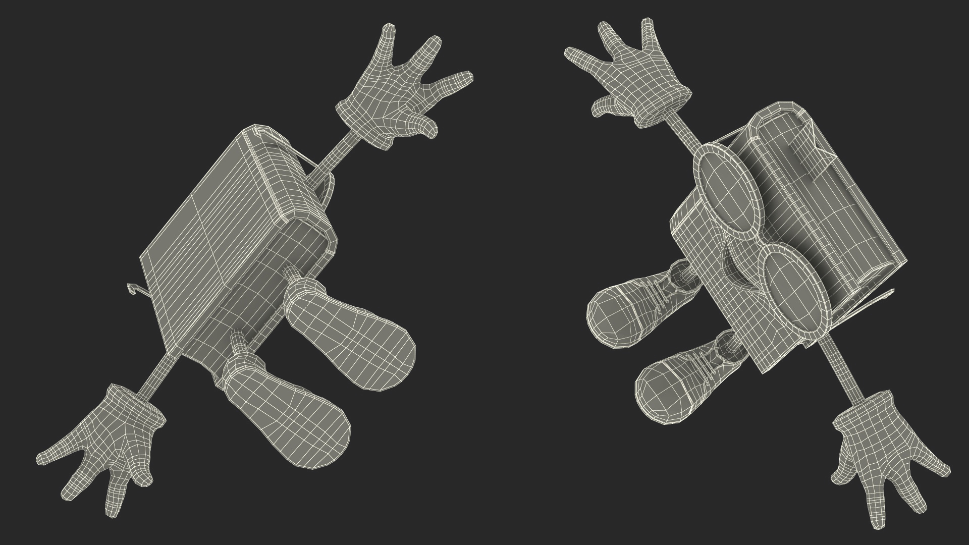 3D model Cartoon Yellow Book Rigged for Cinema 4D