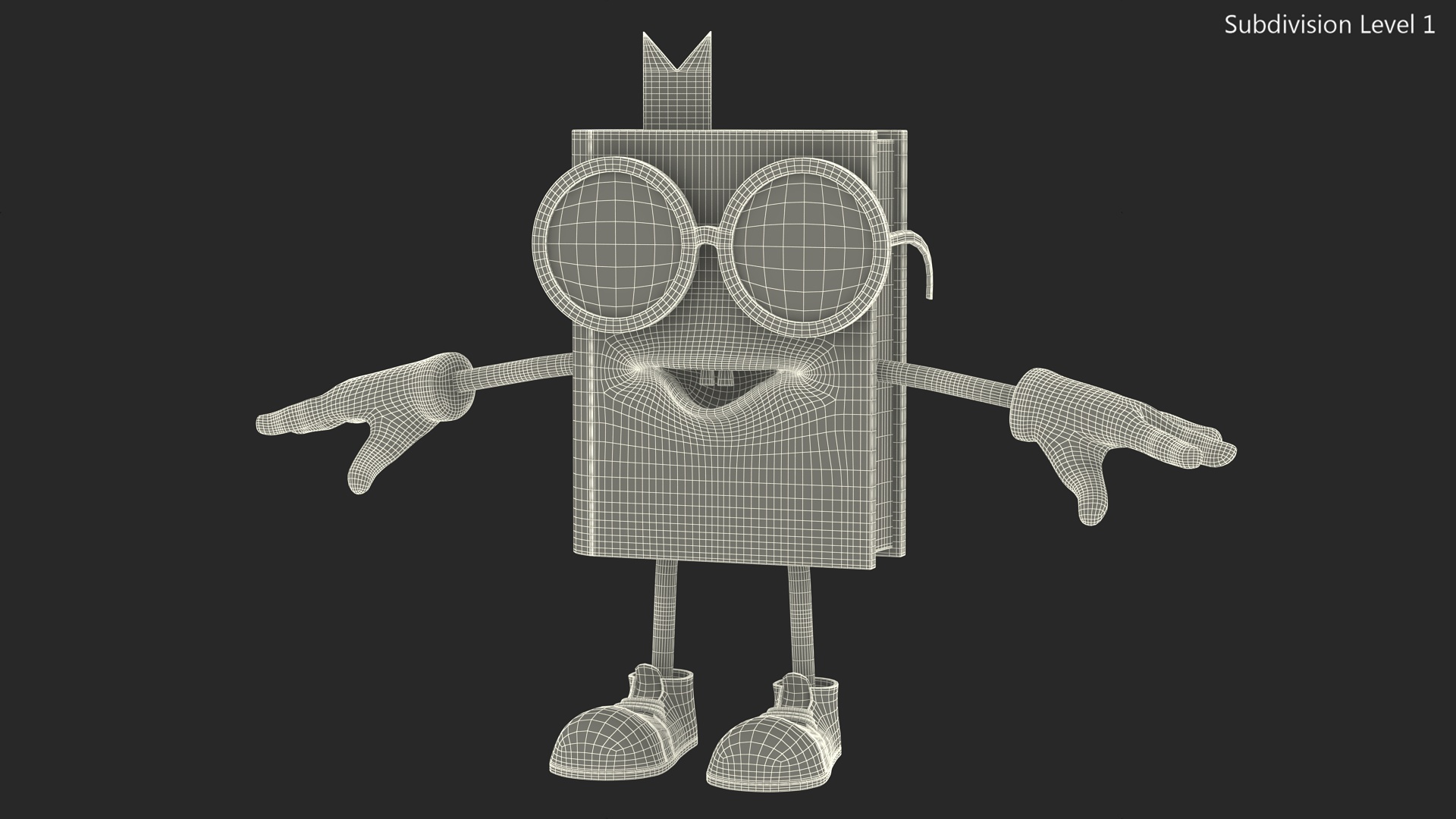 3D model Cartoon Yellow Book Rigged for Cinema 4D