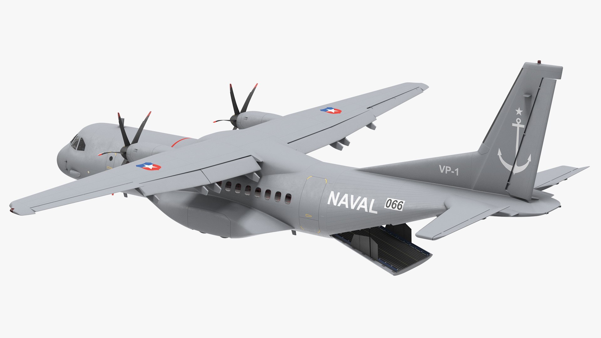3D Airbus C295 Turboprop Maritime Patrol Aircraft Rigged model