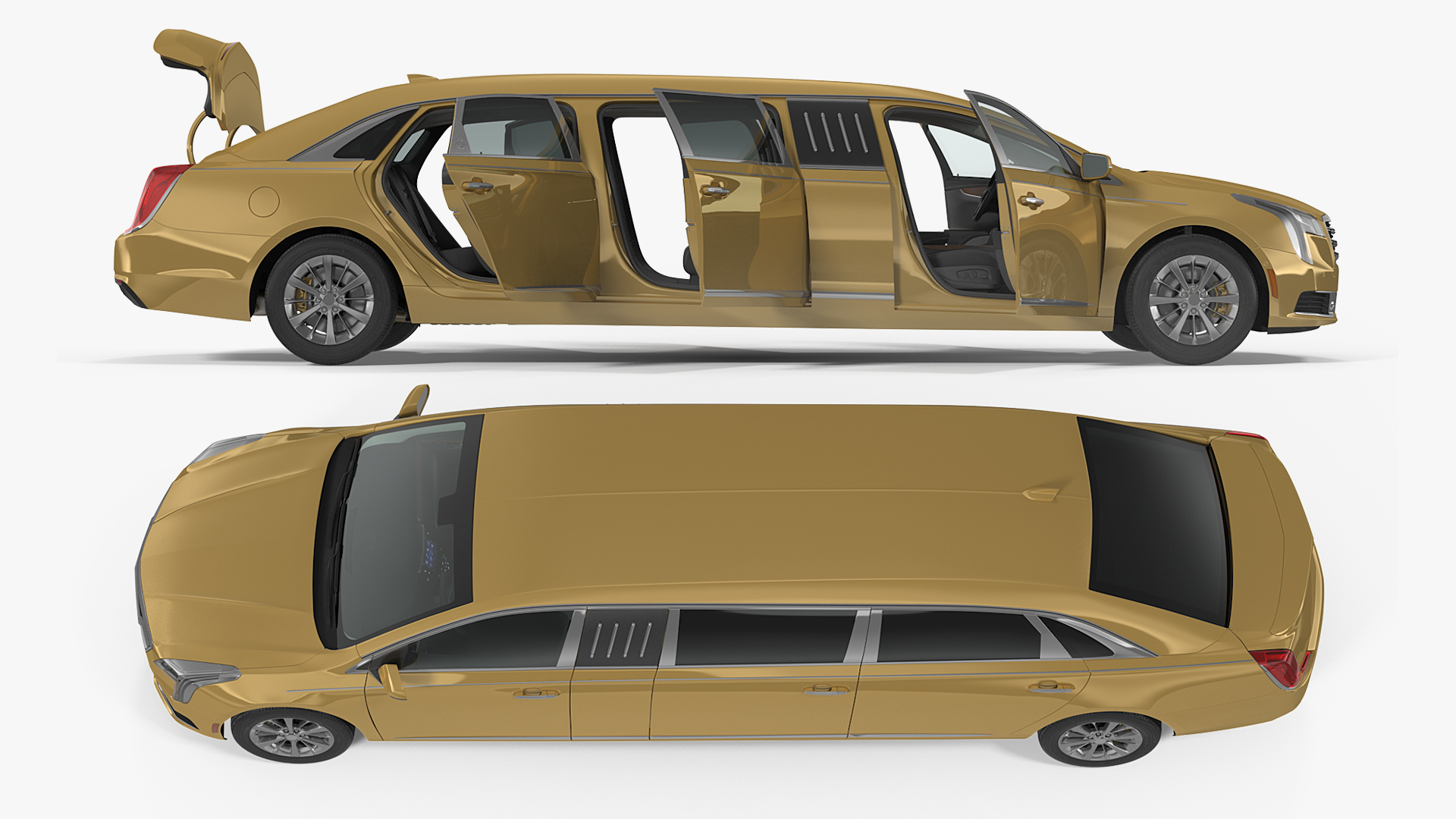 Stretch Limousine Generic Rigged 3D