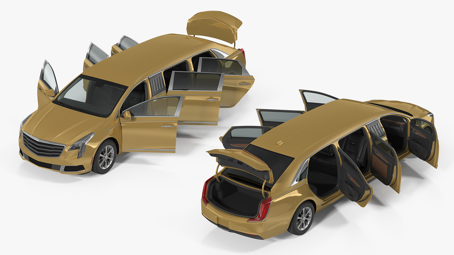 Stretch Limousine Generic Rigged 3D