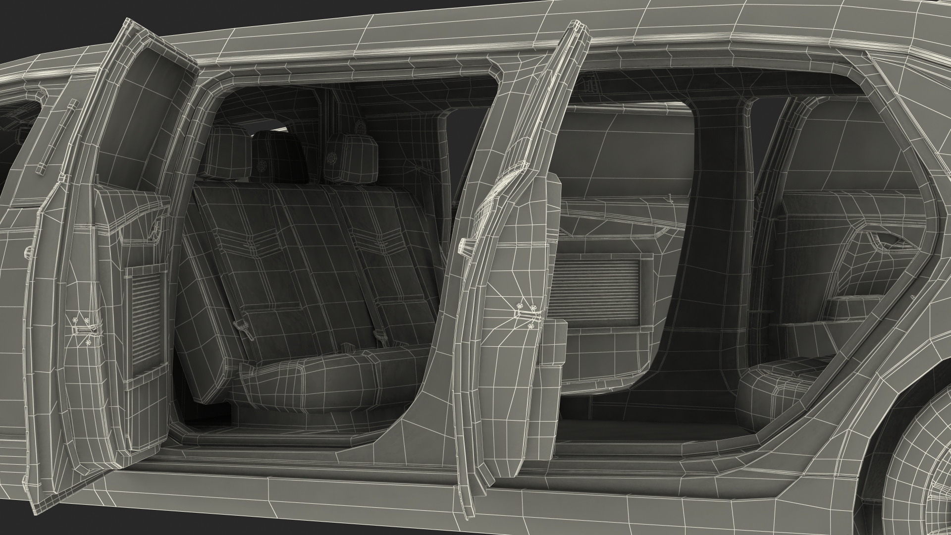 Stretch Limousine Generic Rigged 3D
