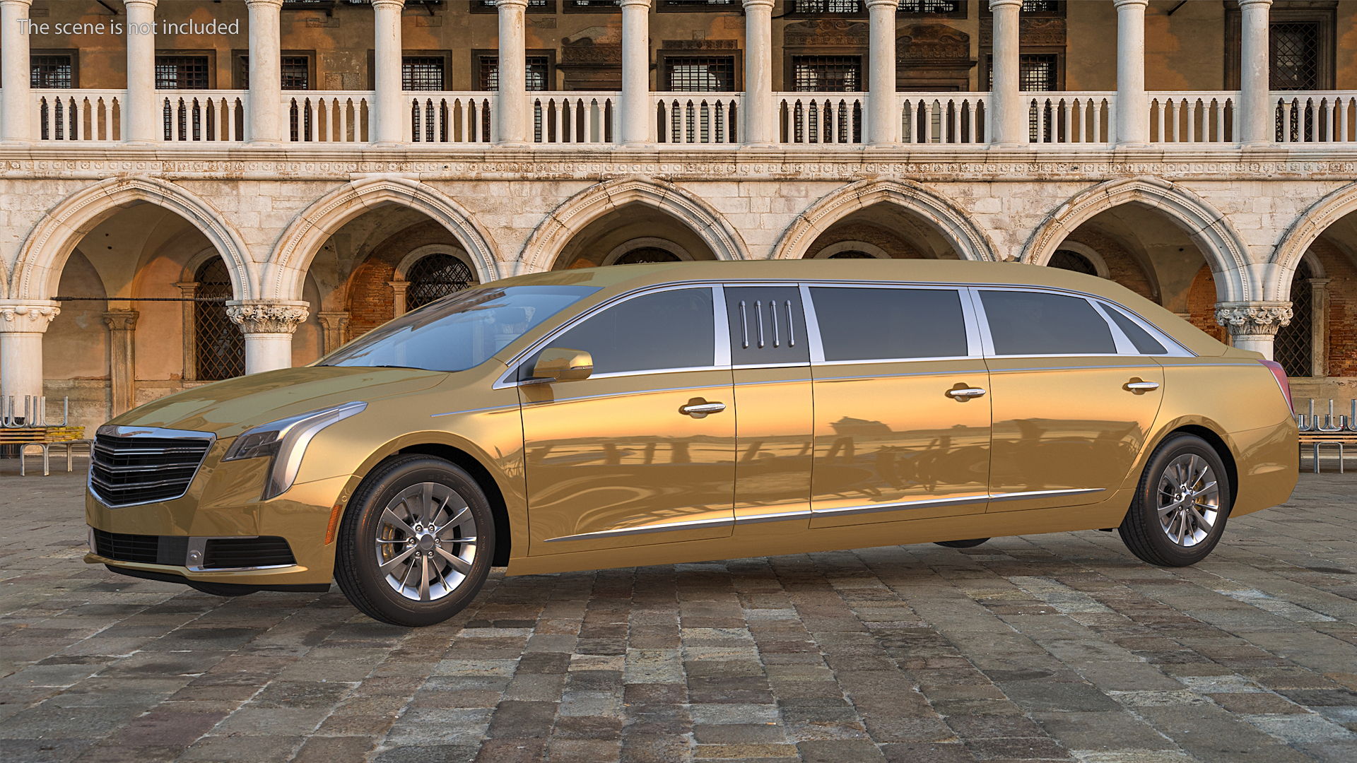 Stretch Limousine Generic Rigged 3D