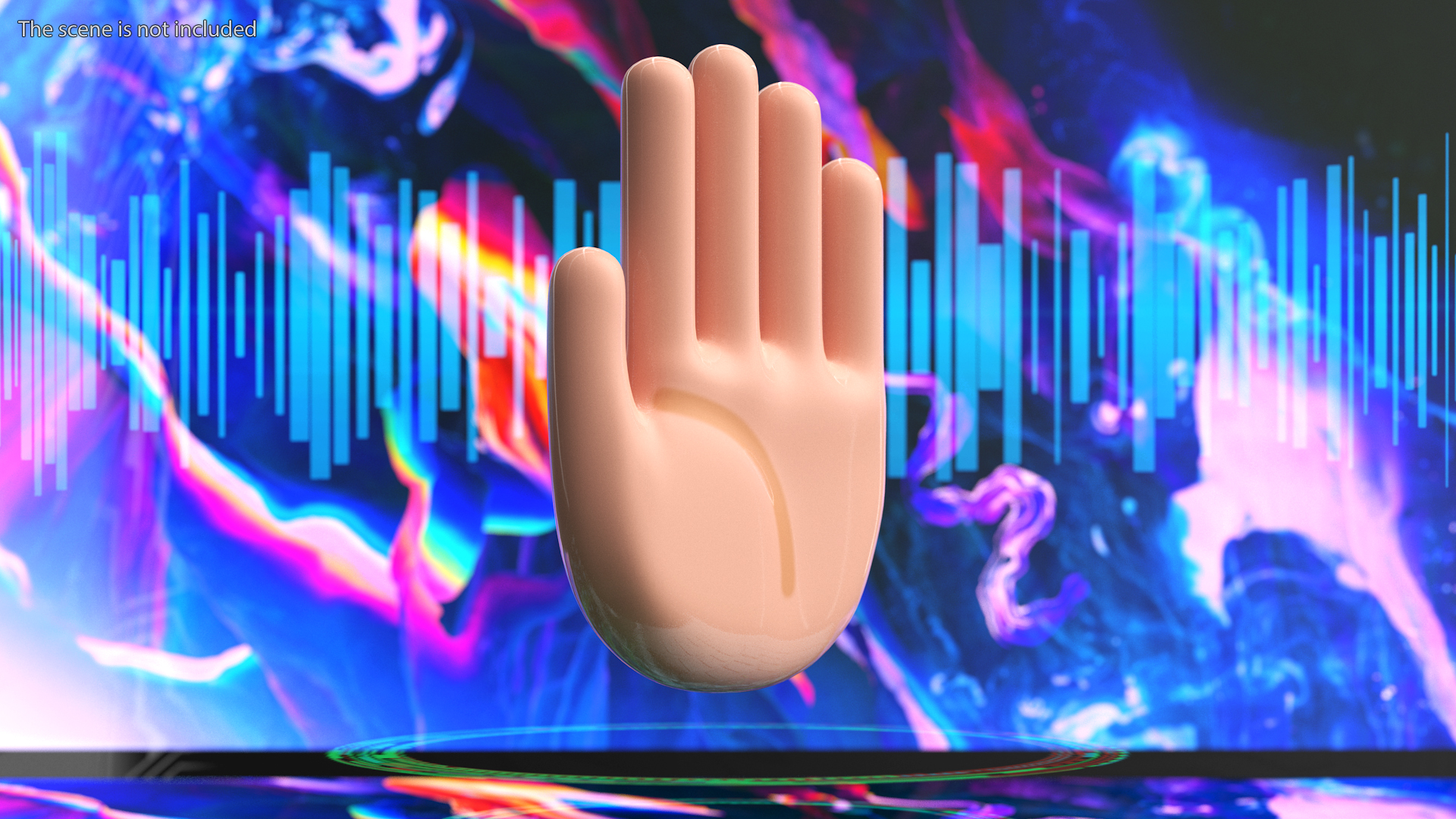 Raised Hand Emoji 3D