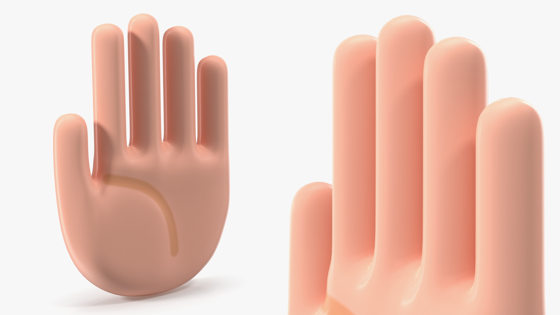 Raised Hand Emoji 3D