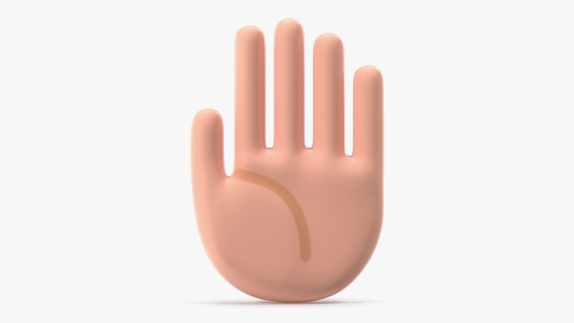 Raised Hand Emoji 3D