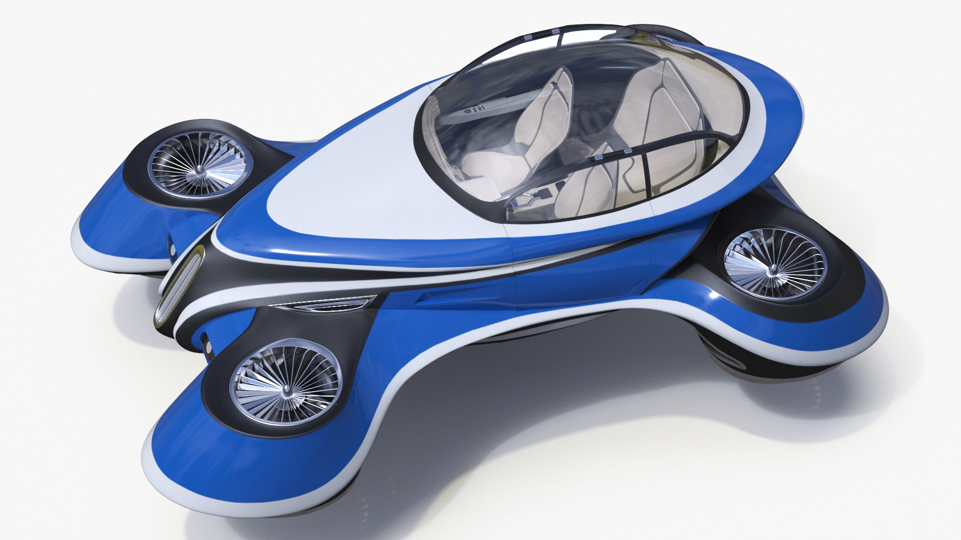 3D model Hover Car Concept by Lazzarini Blue