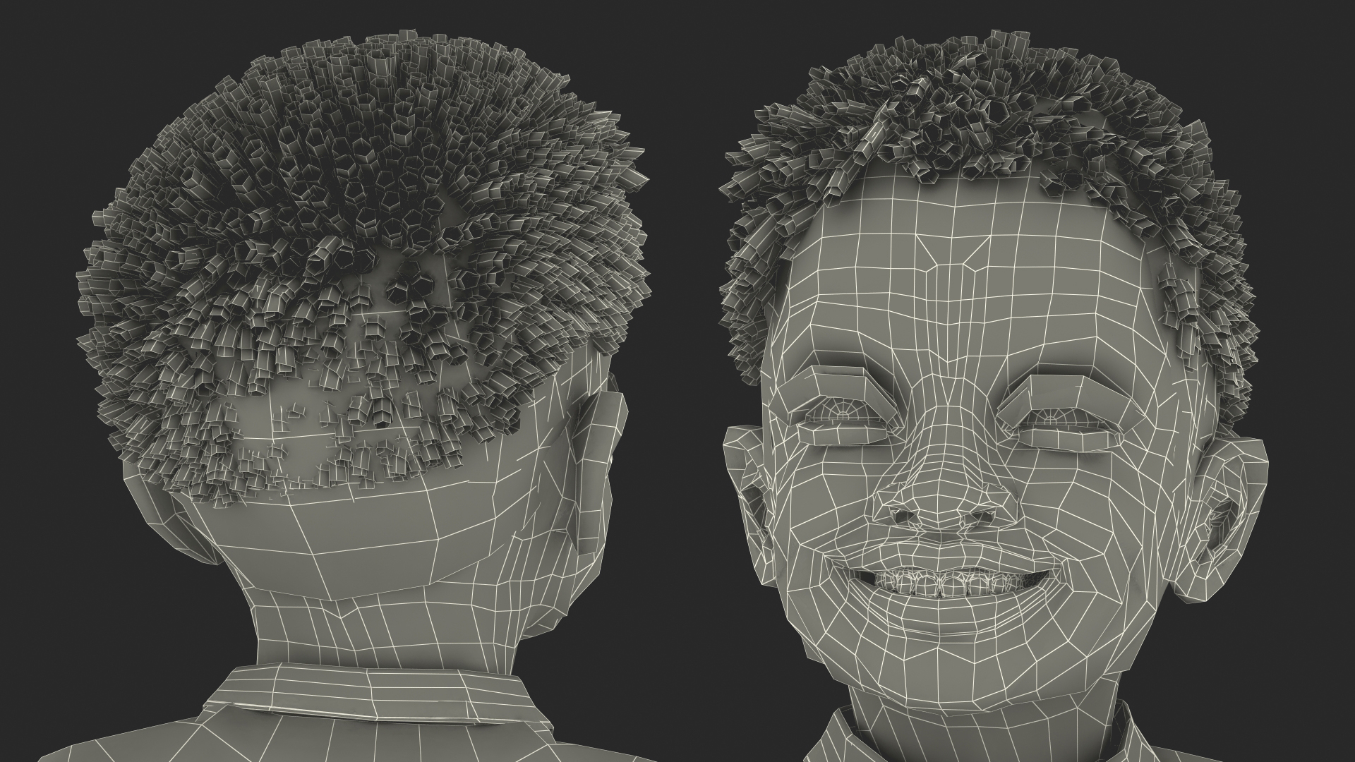 Black Child Boy Party Style Pose 3D