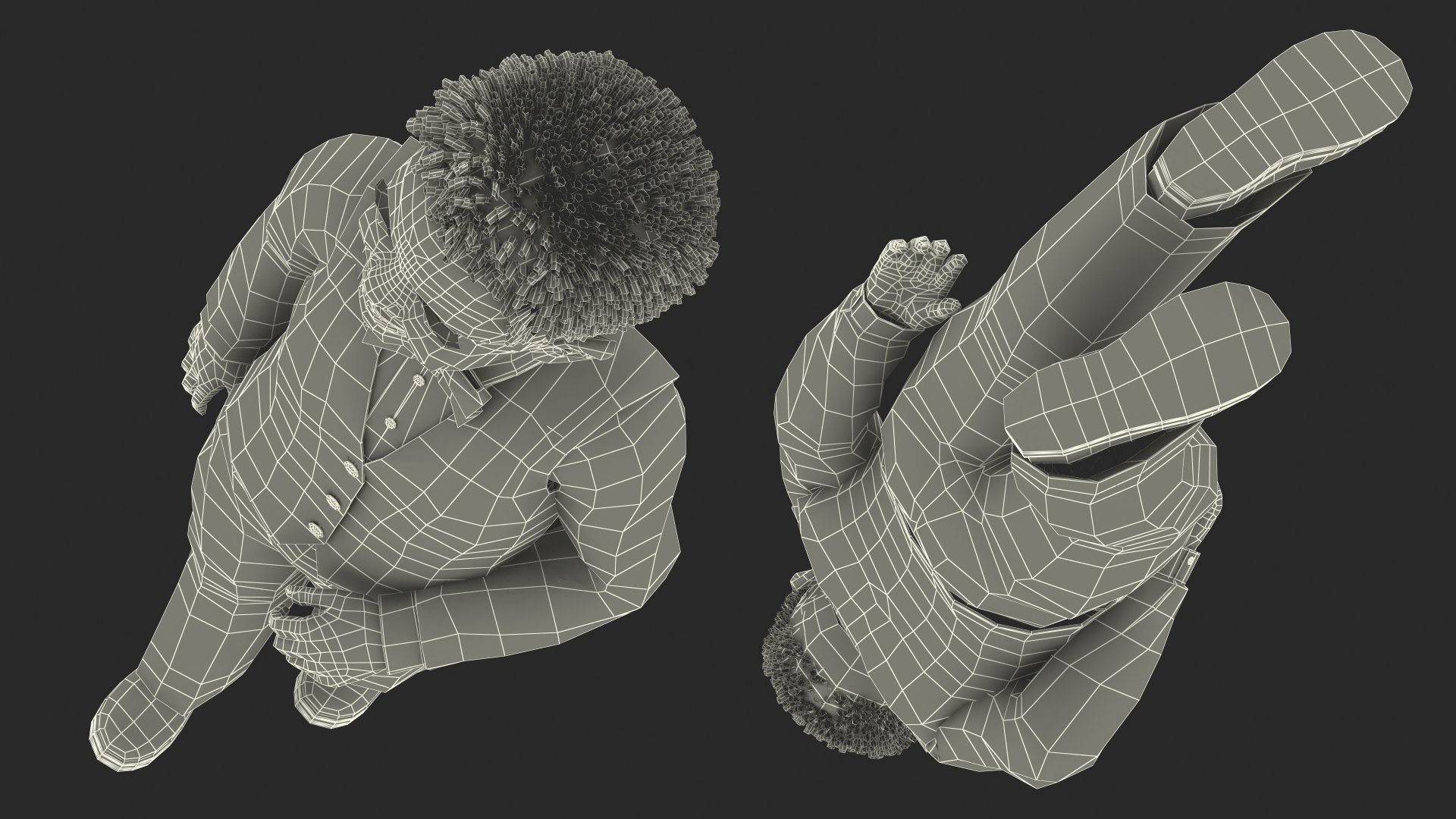 Black Child Boy Party Style Pose 3D