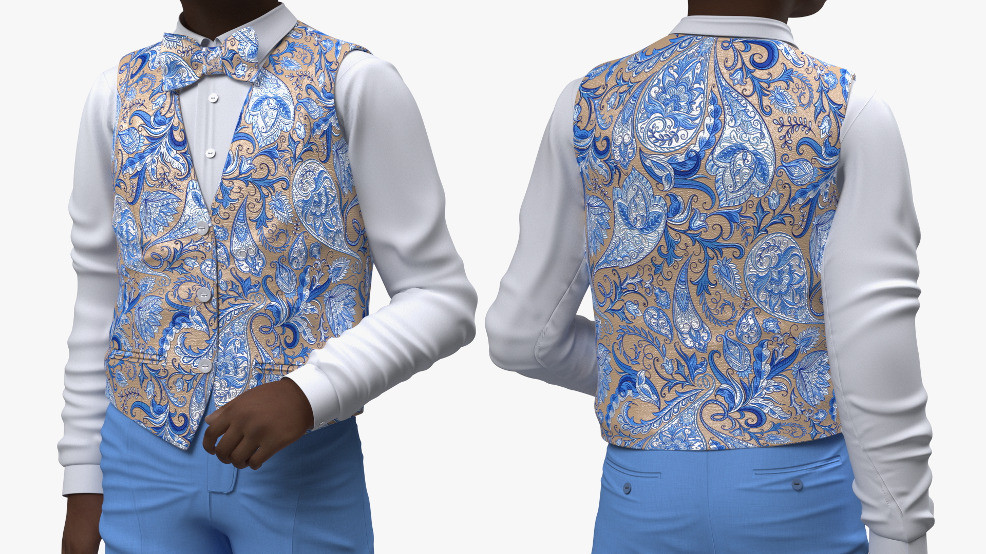Black Child Boy Party Style Pose 3D