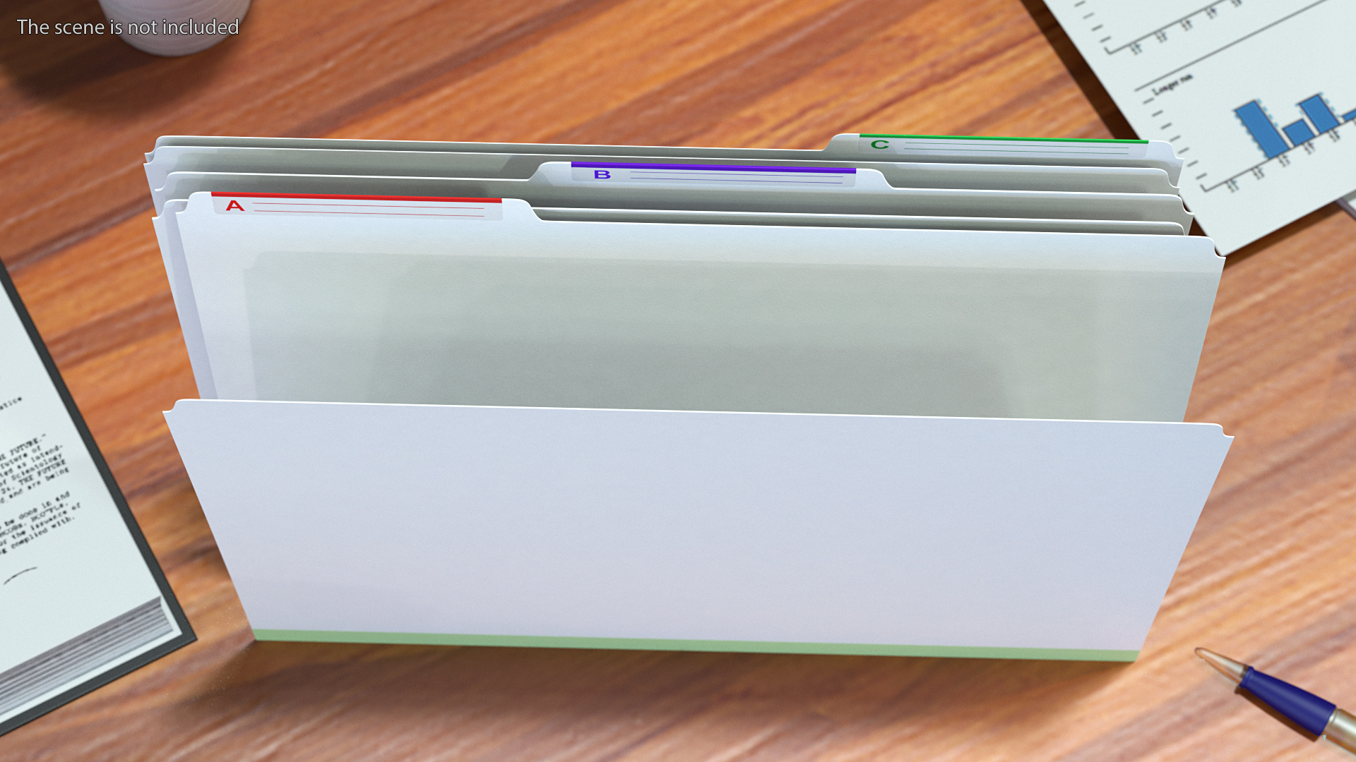 White Cardboard File Folder 3D