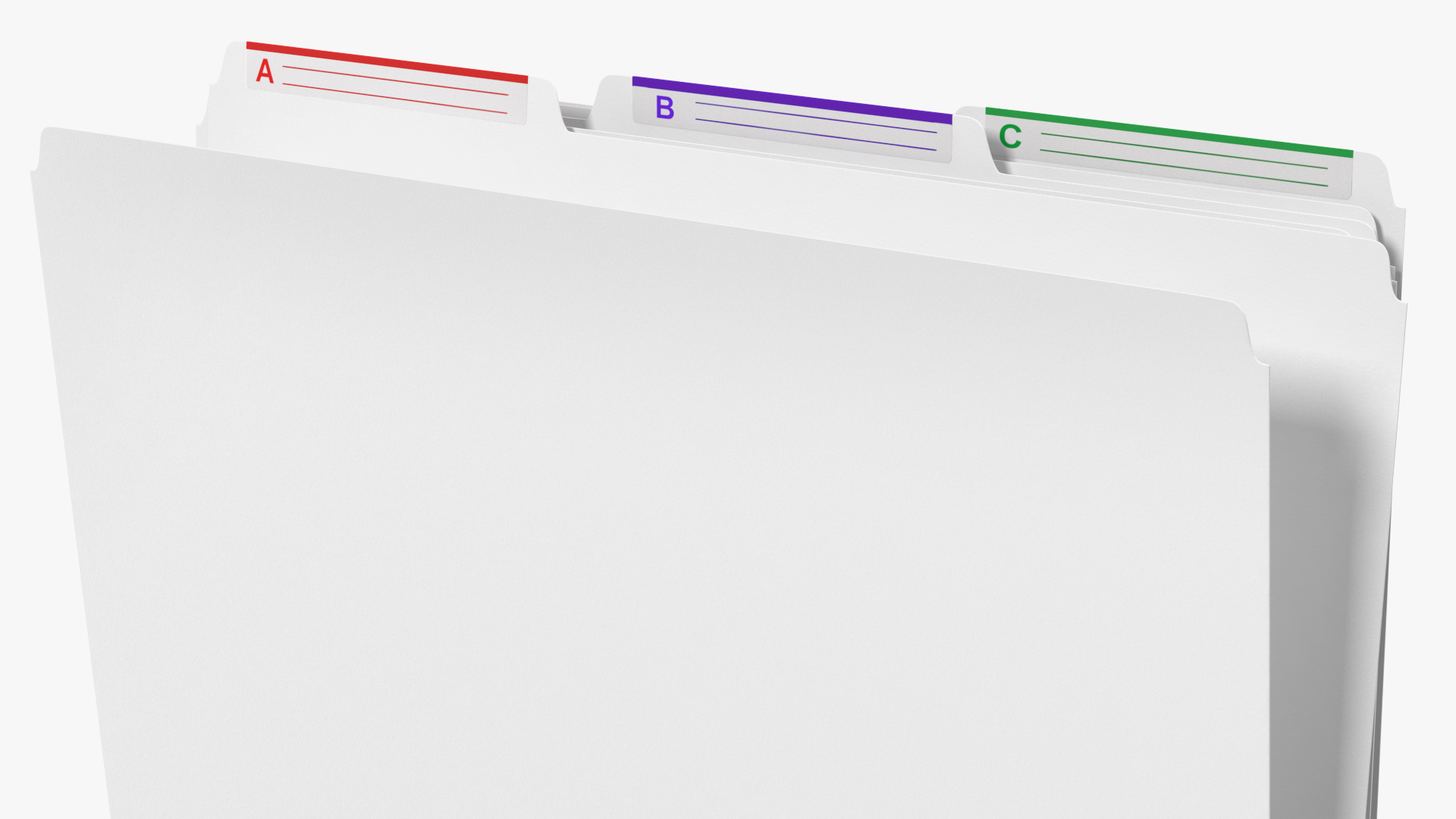 White Cardboard File Folder 3D