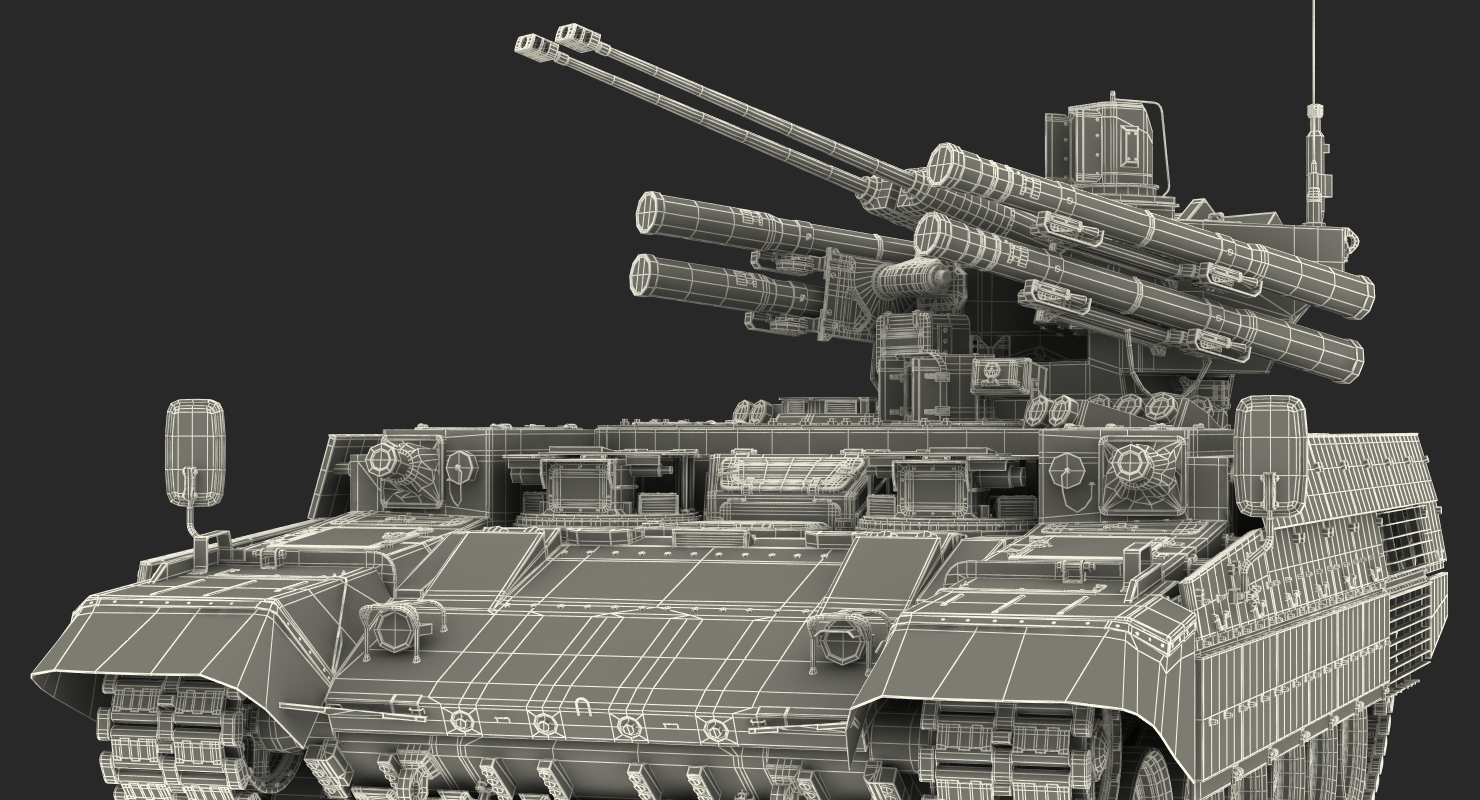 Missile Tank BMPT Rigged 3D model