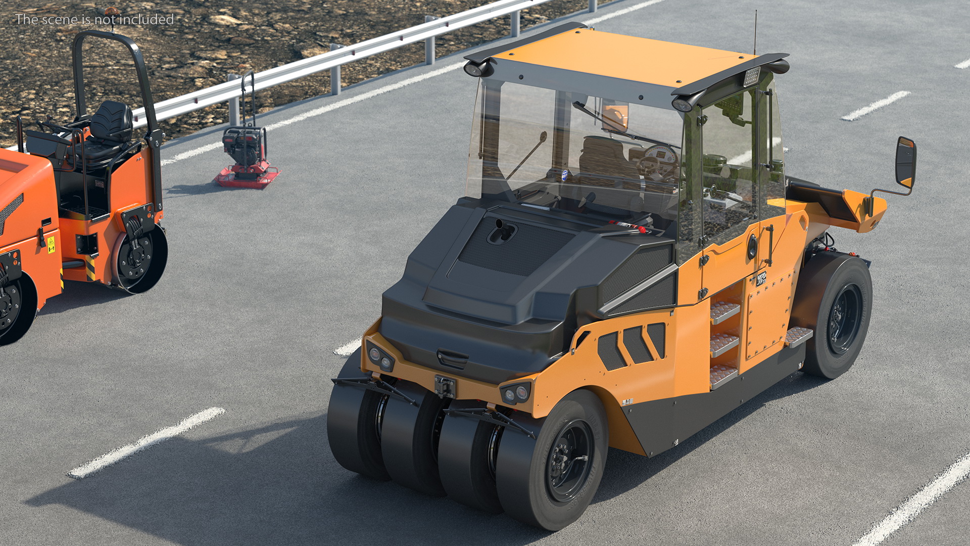 Pneumatic Tyred Road Roller Compactor 3D
