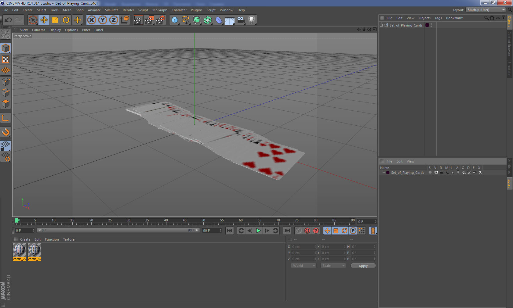 3D model Set of Playing Cards