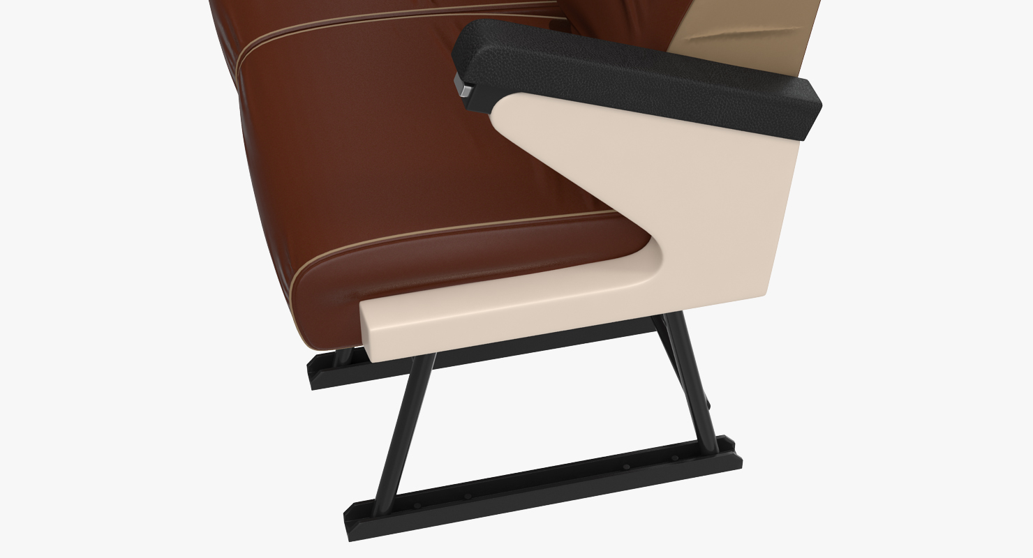 Vintage Bus Passenger Seats 3D