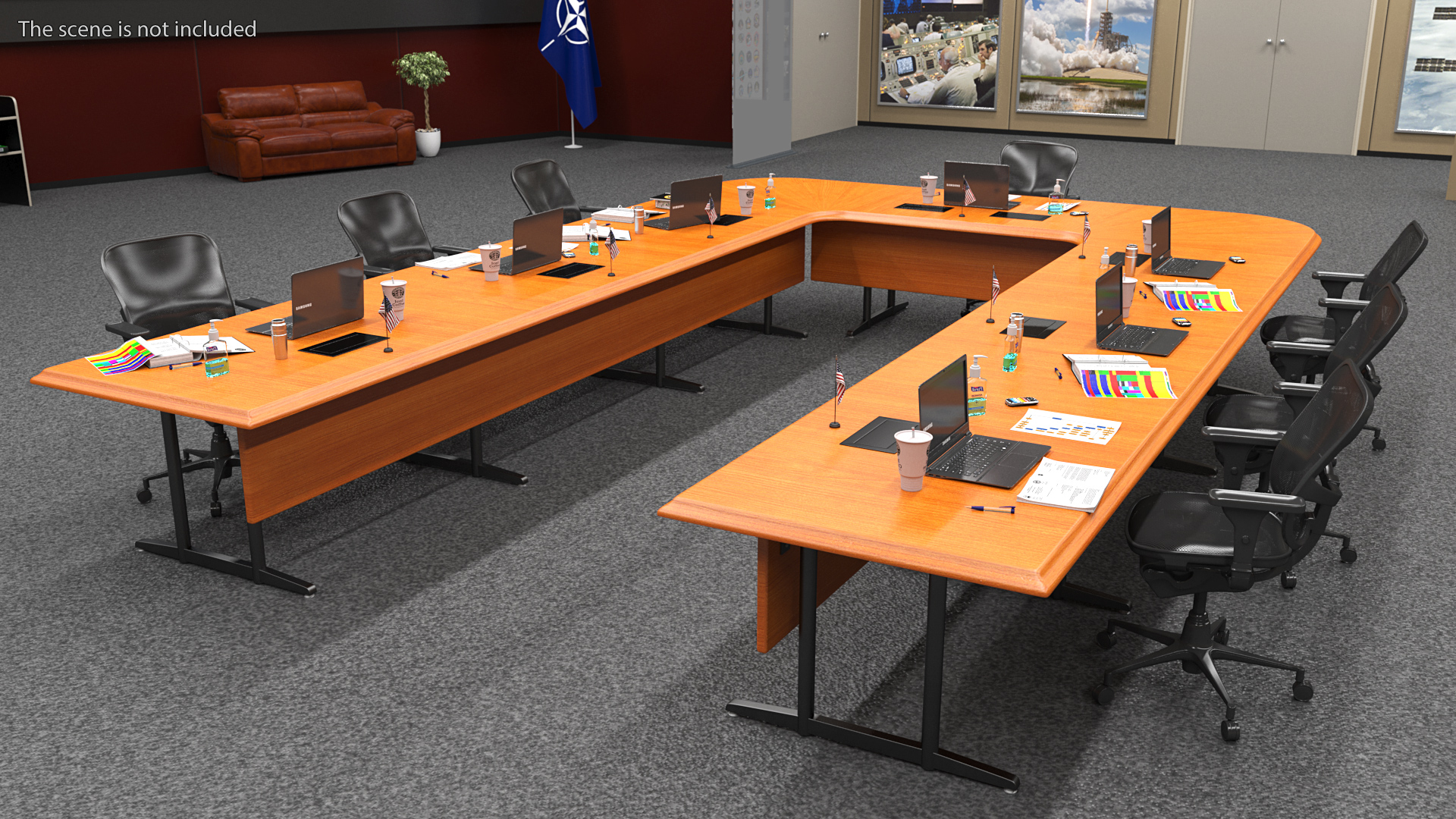 3D Modern U Shape Conference Table