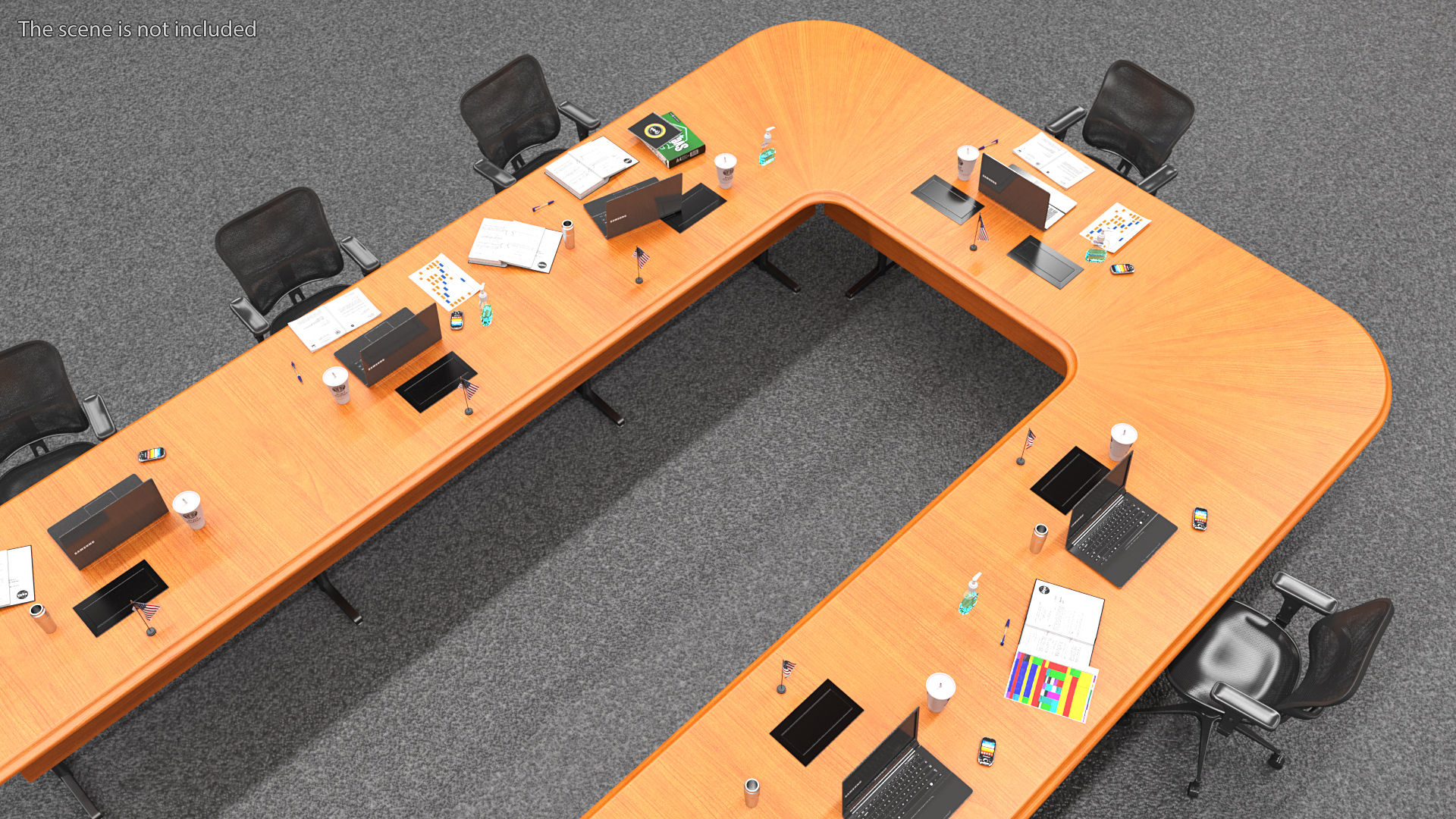 3D Modern U Shape Conference Table