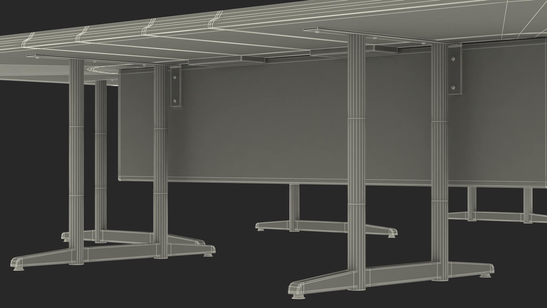 3D Modern U Shape Conference Table