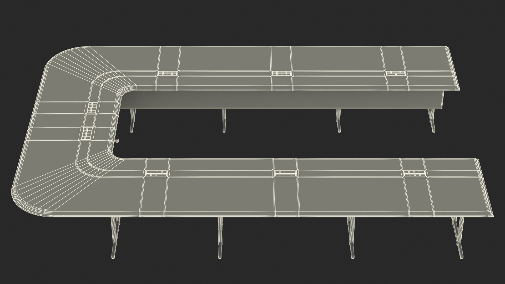 3D Modern U Shape Conference Table