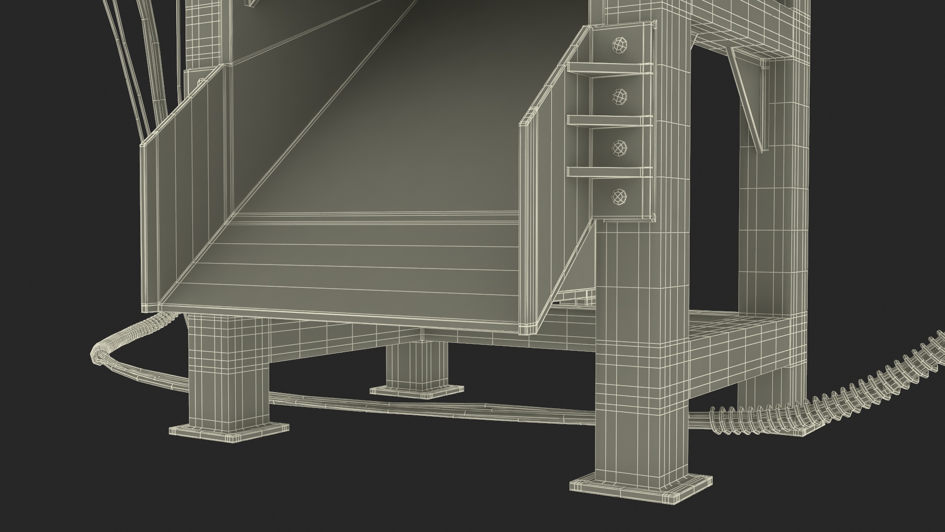 3D Working Industrial Metal Shredder model