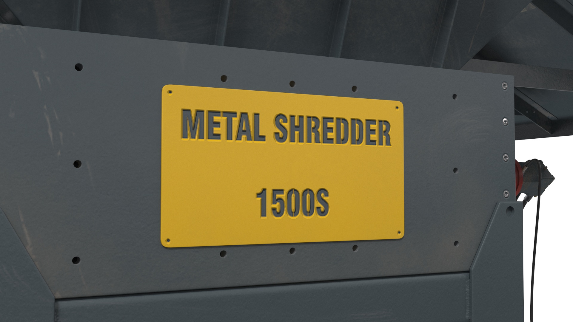 3D Working Industrial Metal Shredder model