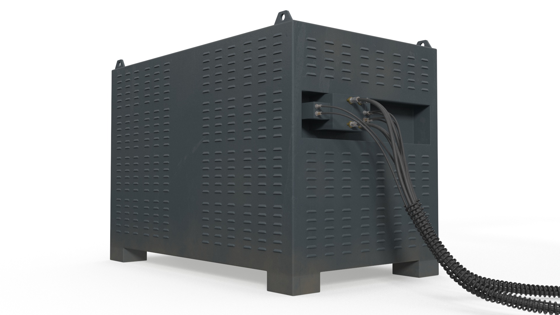 3D Working Industrial Metal Shredder model
