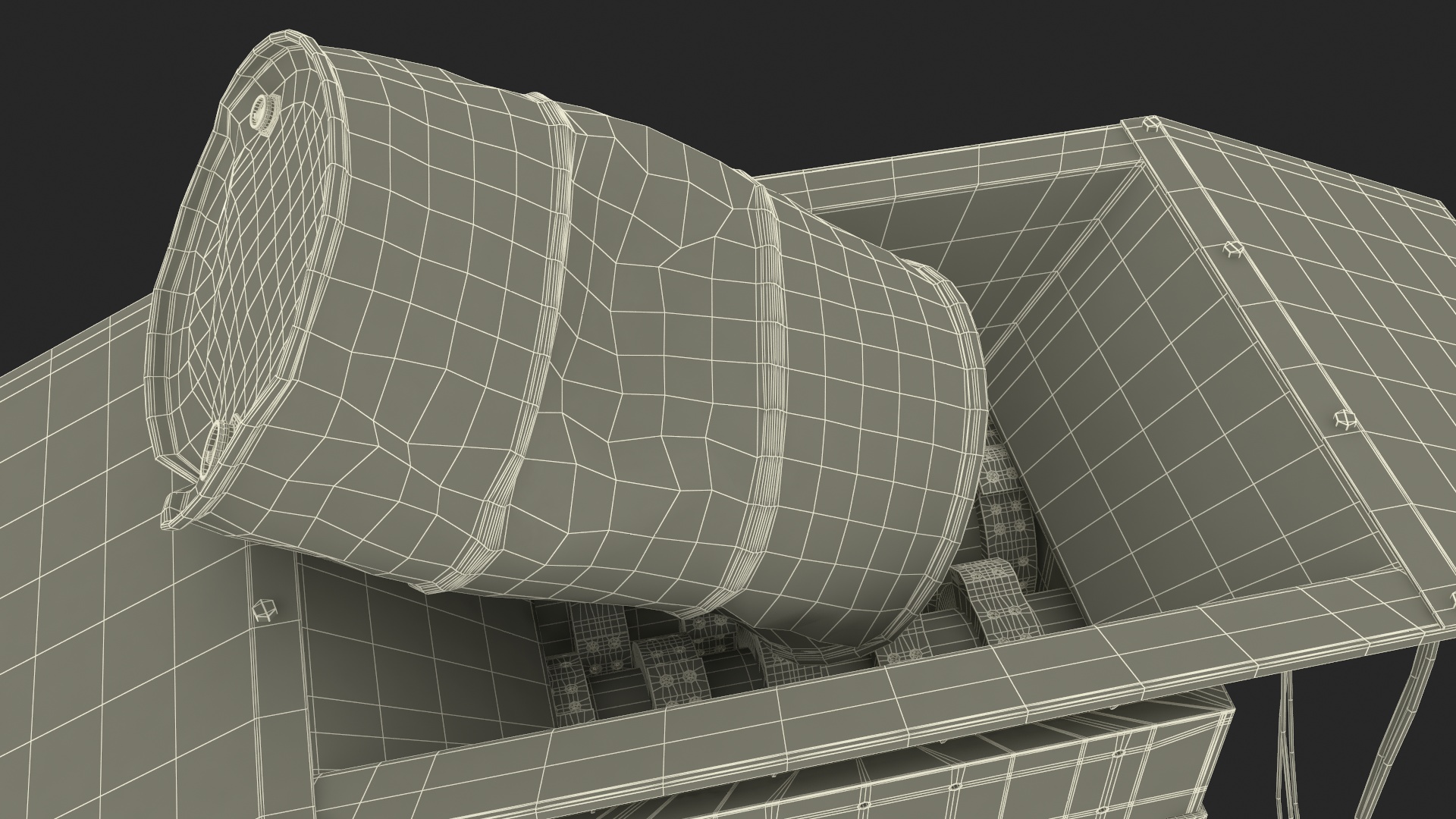 3D Working Industrial Metal Shredder model