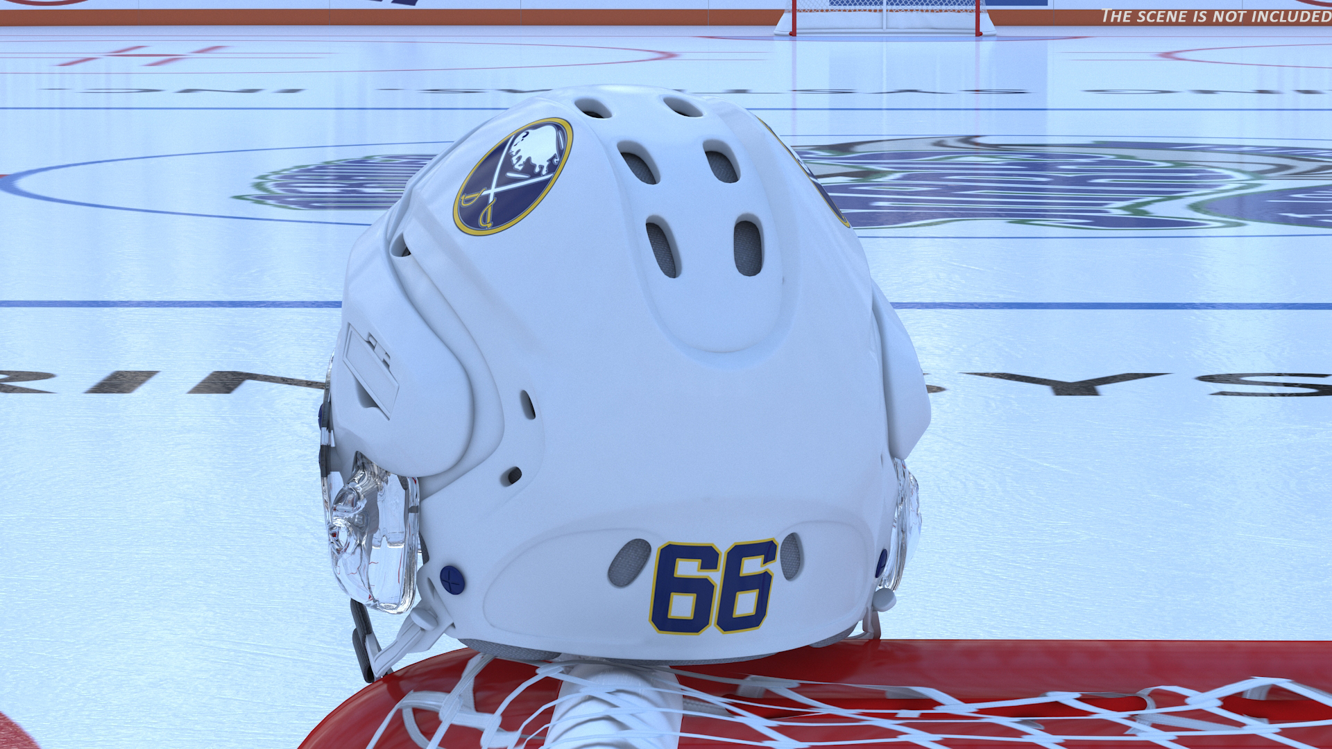 3D Hockey Helmet Buffalo Sabres model