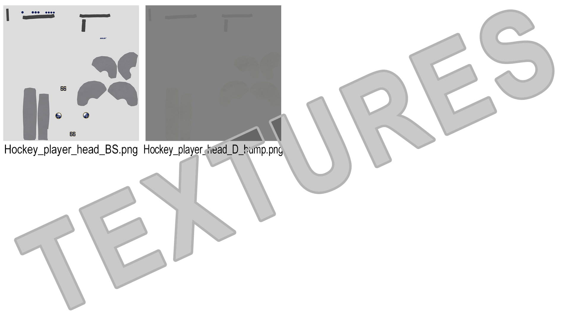 3D Hockey Helmet Buffalo Sabres model