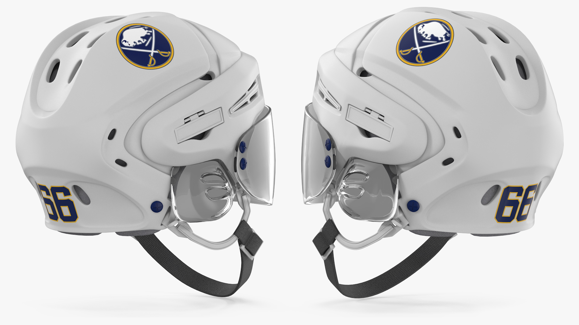 3D Hockey Helmet Buffalo Sabres model