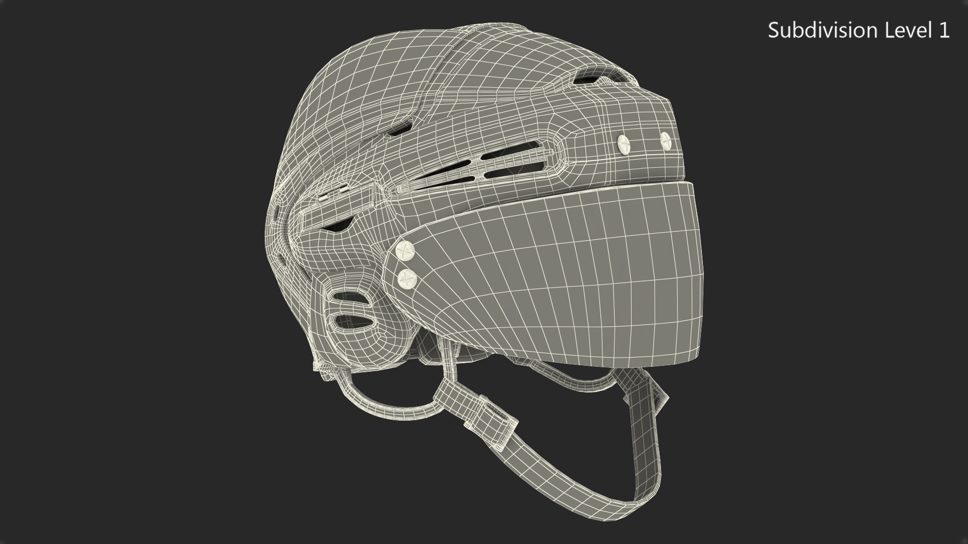 3D Hockey Helmet Buffalo Sabres model
