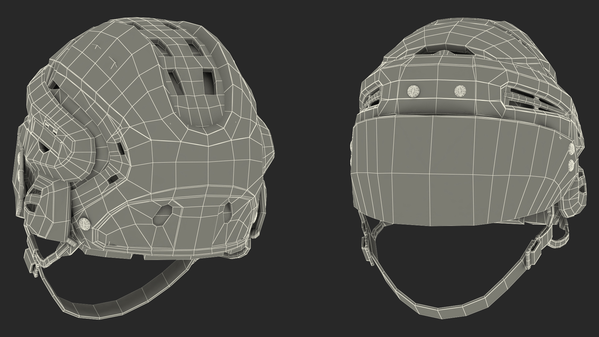 3D Hockey Helmet Buffalo Sabres model