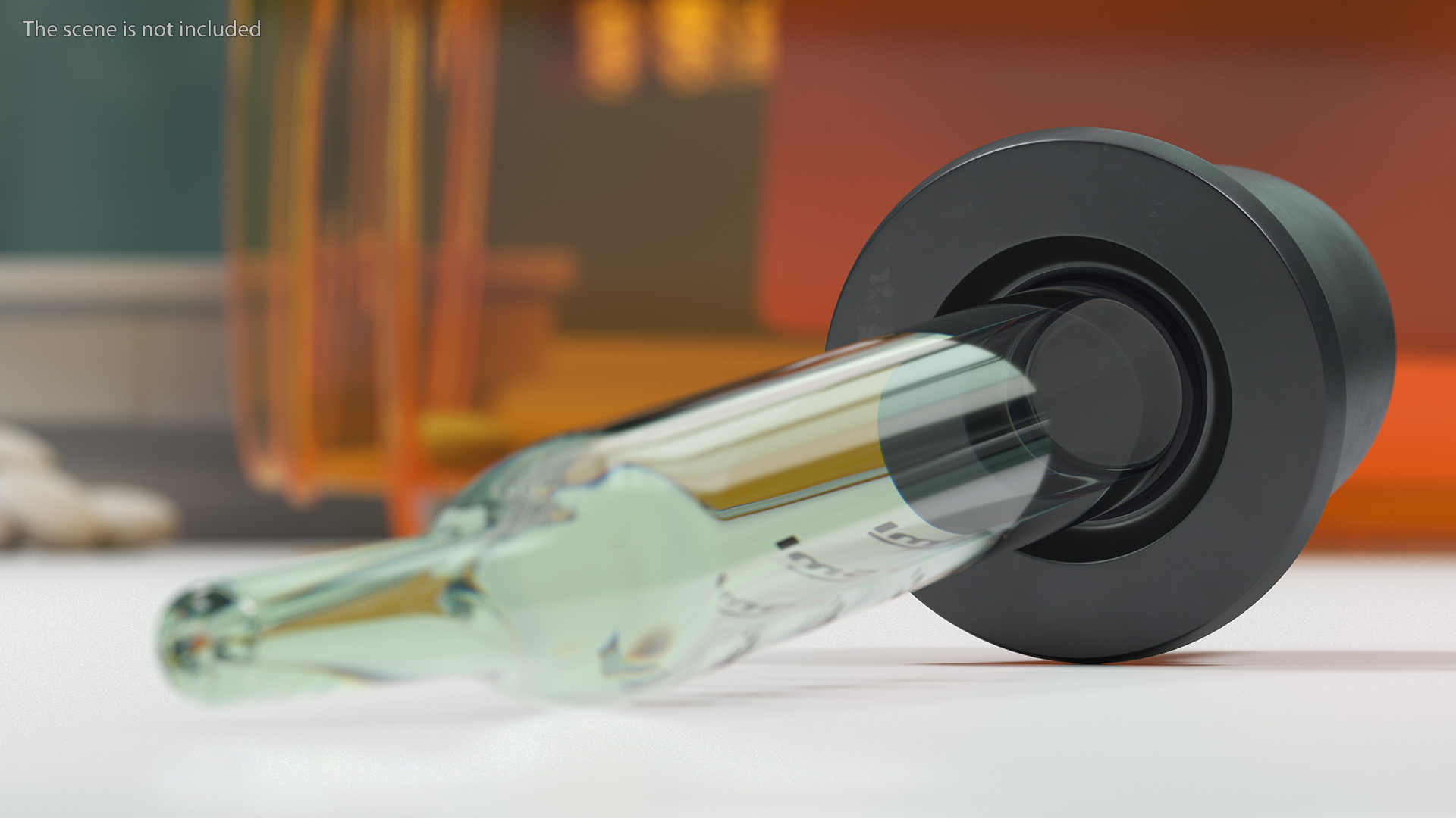 3D model Bend Tip Calibrated Medicine Dropper 1ml