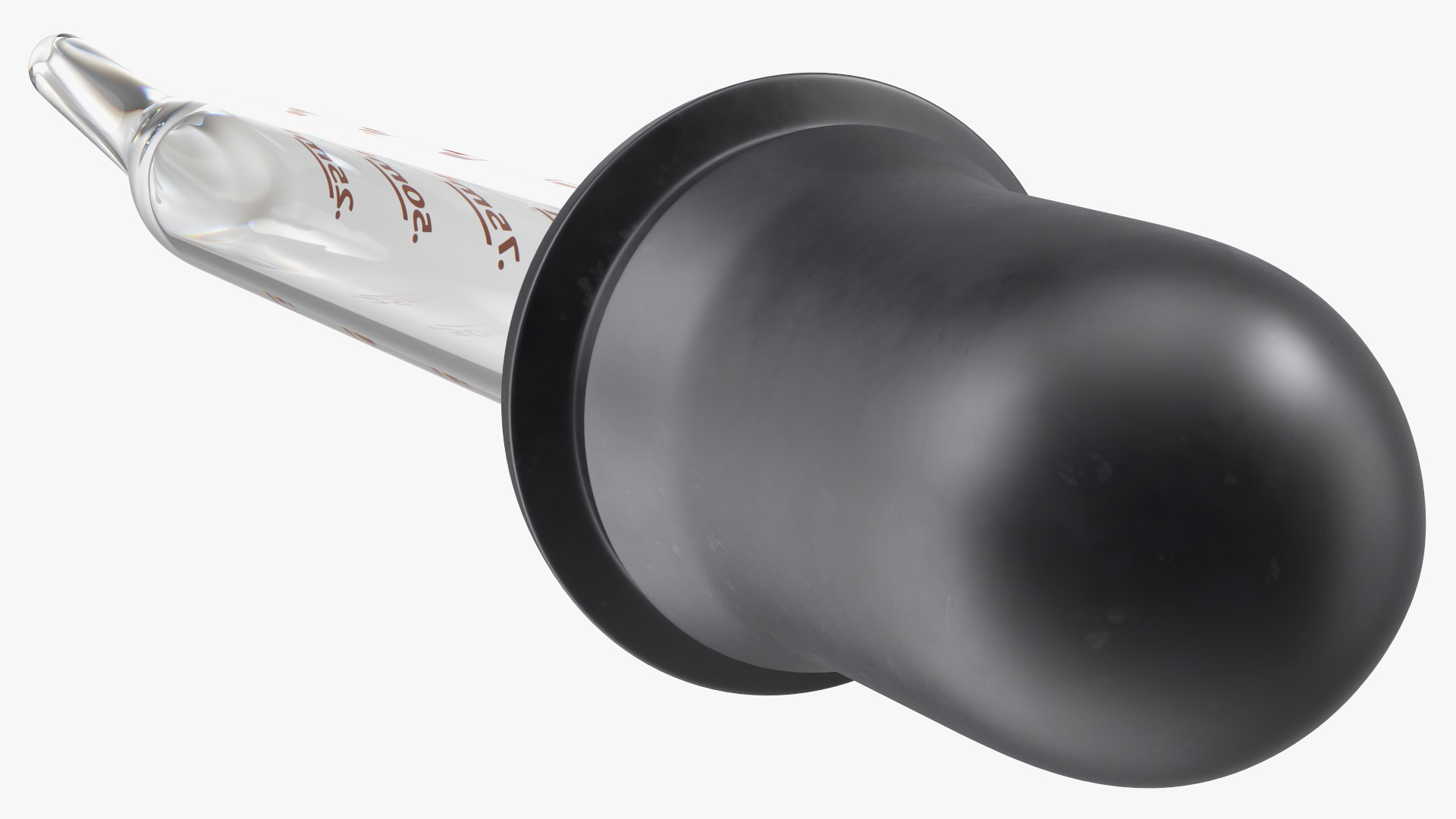 3D model Bend Tip Calibrated Medicine Dropper 1ml