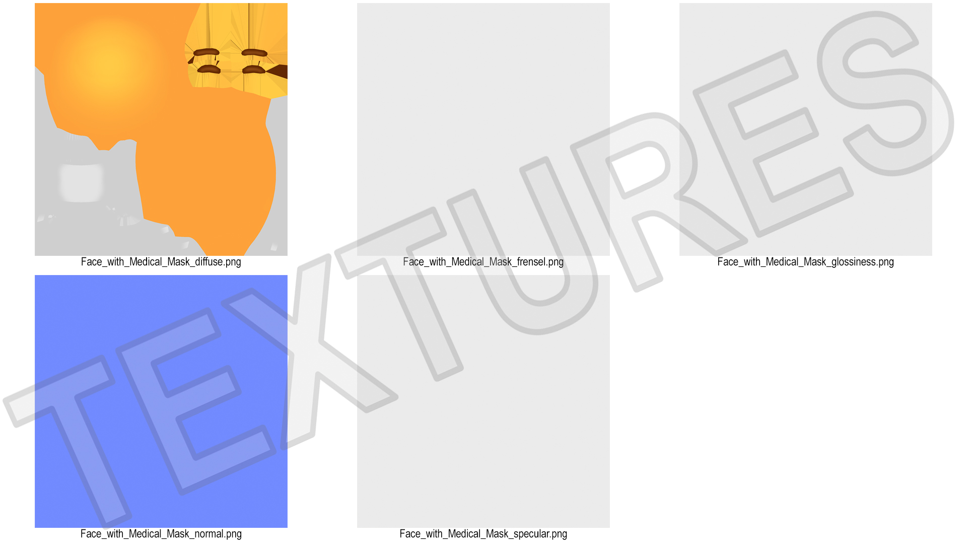 3D Emoji Face with Medical Mask model