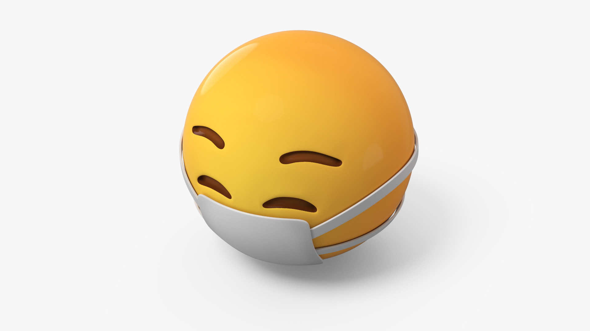 3D Emoji Face with Medical Mask model