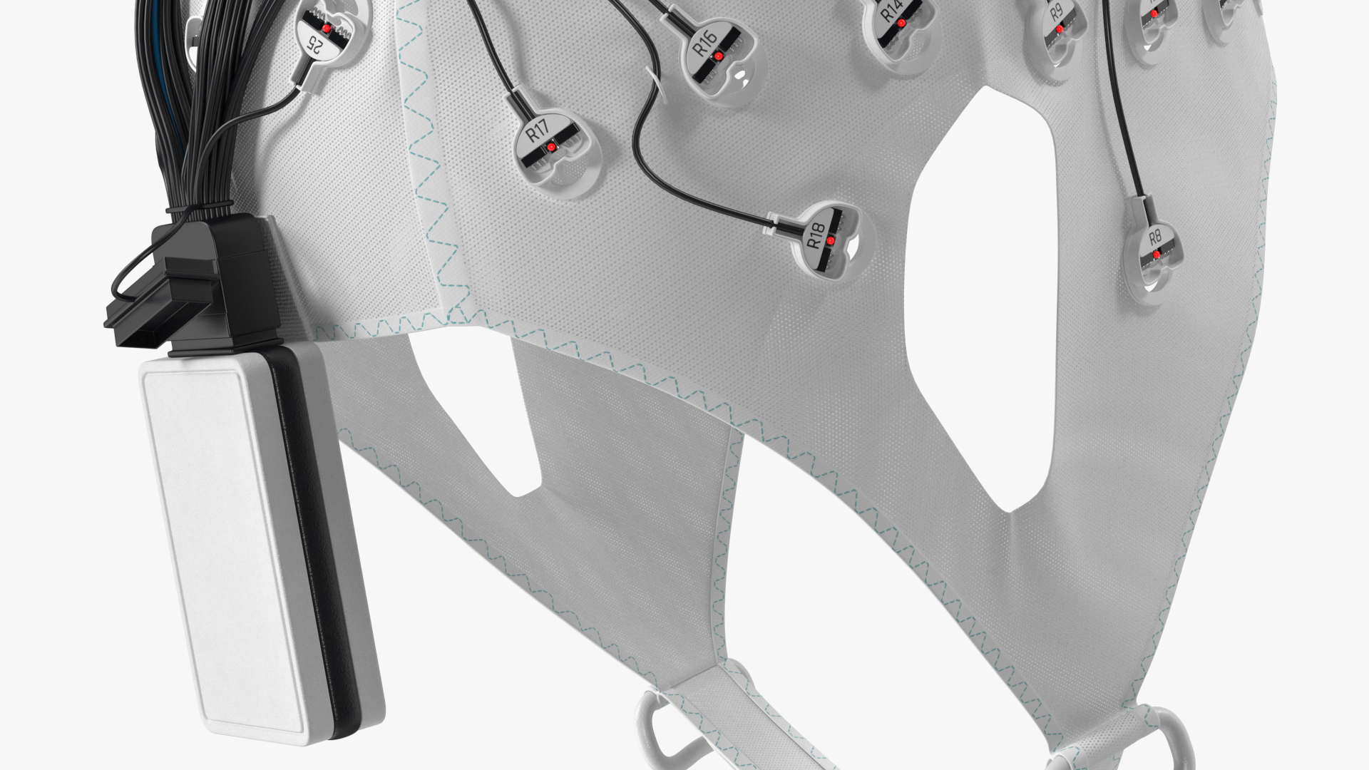 3D Electroencephalography EEG Cap White