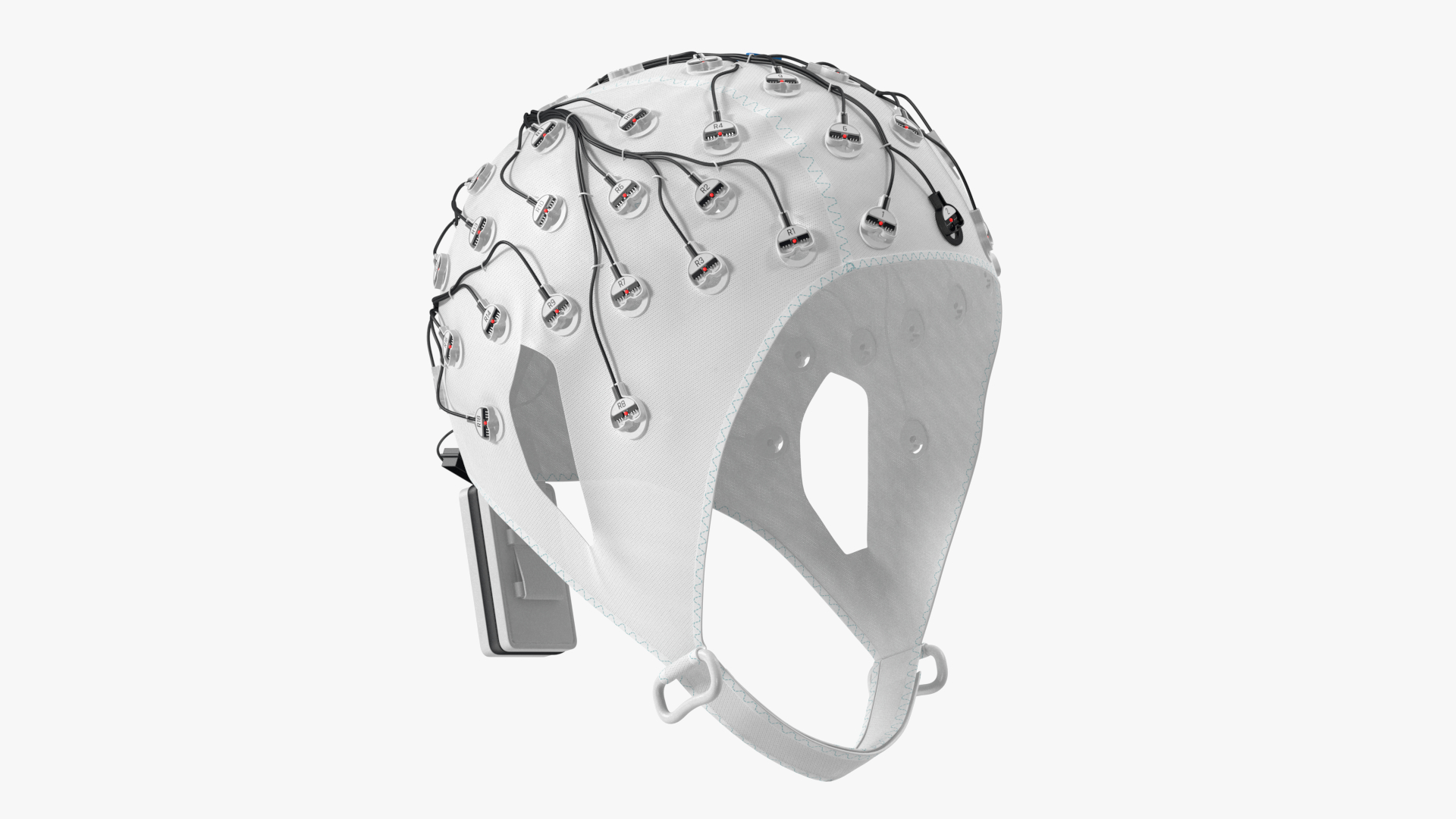 3D Electroencephalography EEG Cap White