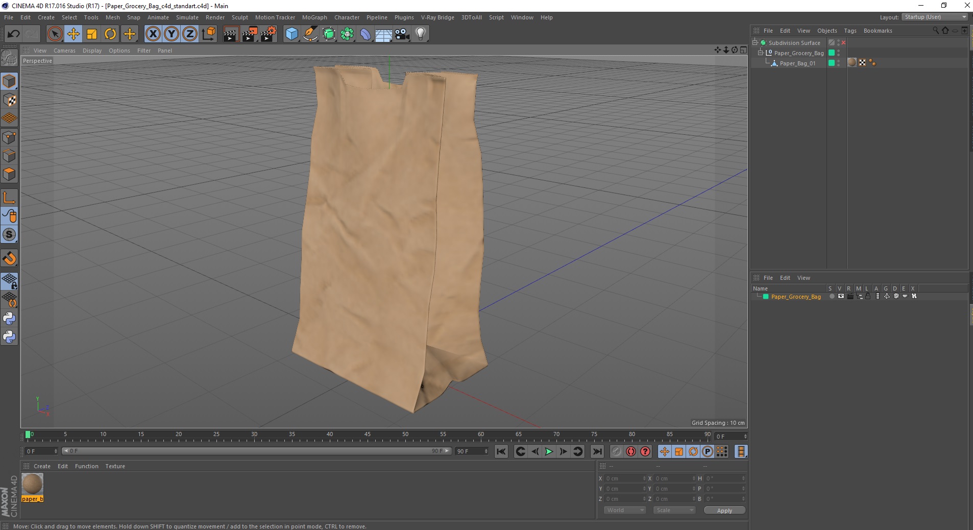 Paper Grocery Bag 3D