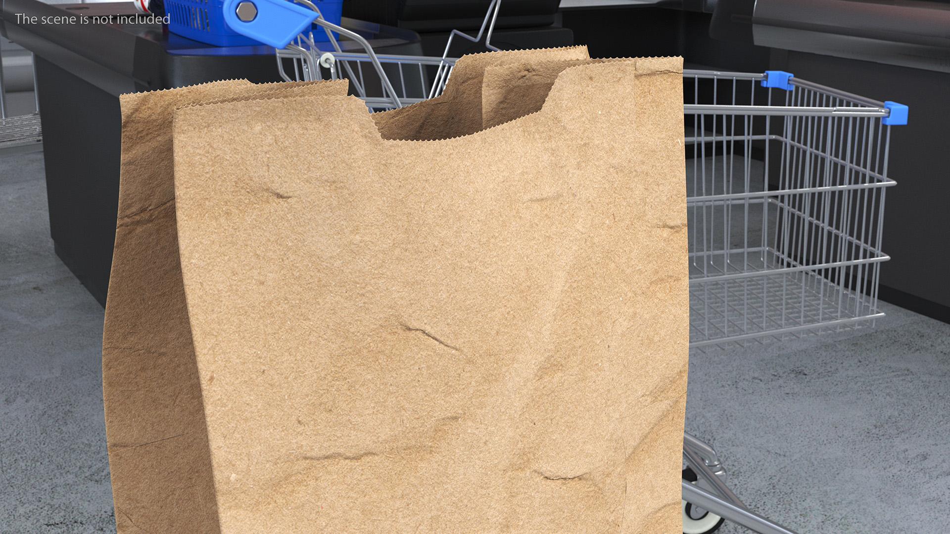 Paper Grocery Bag 3D