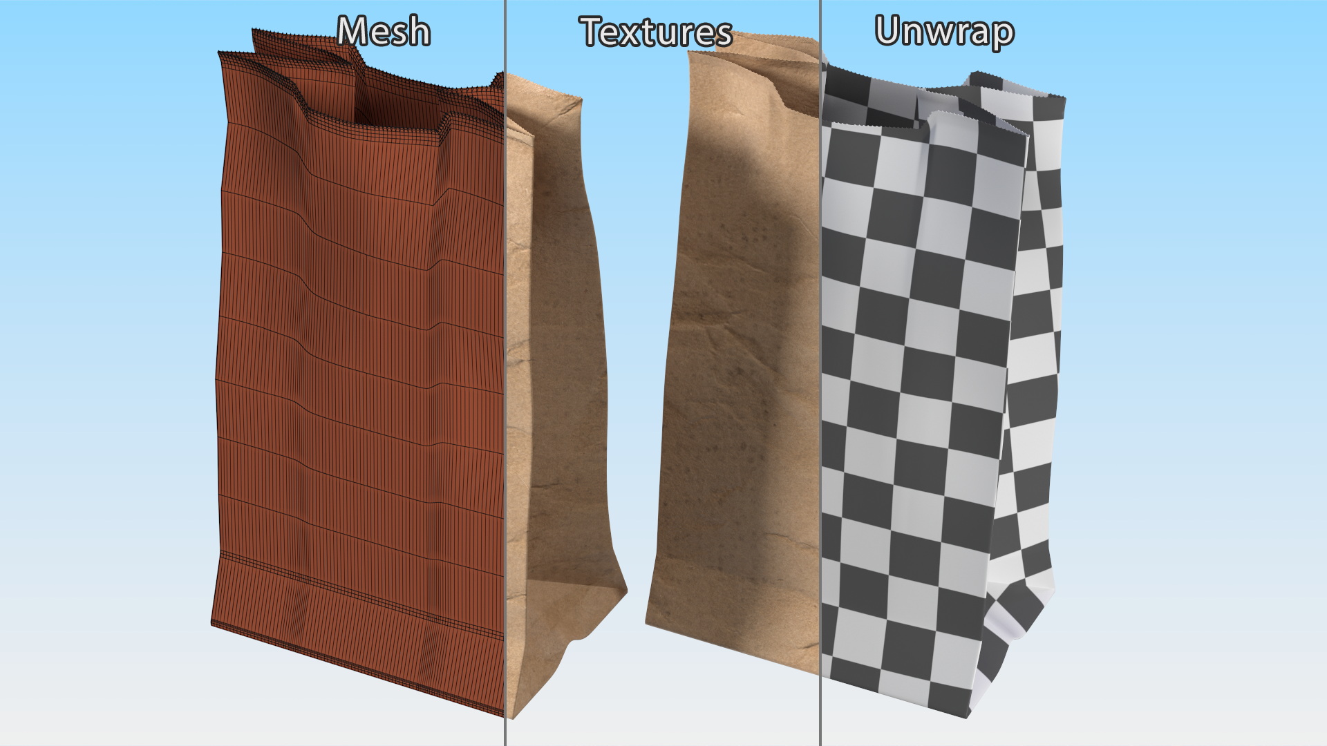 Paper Grocery Bag 3D