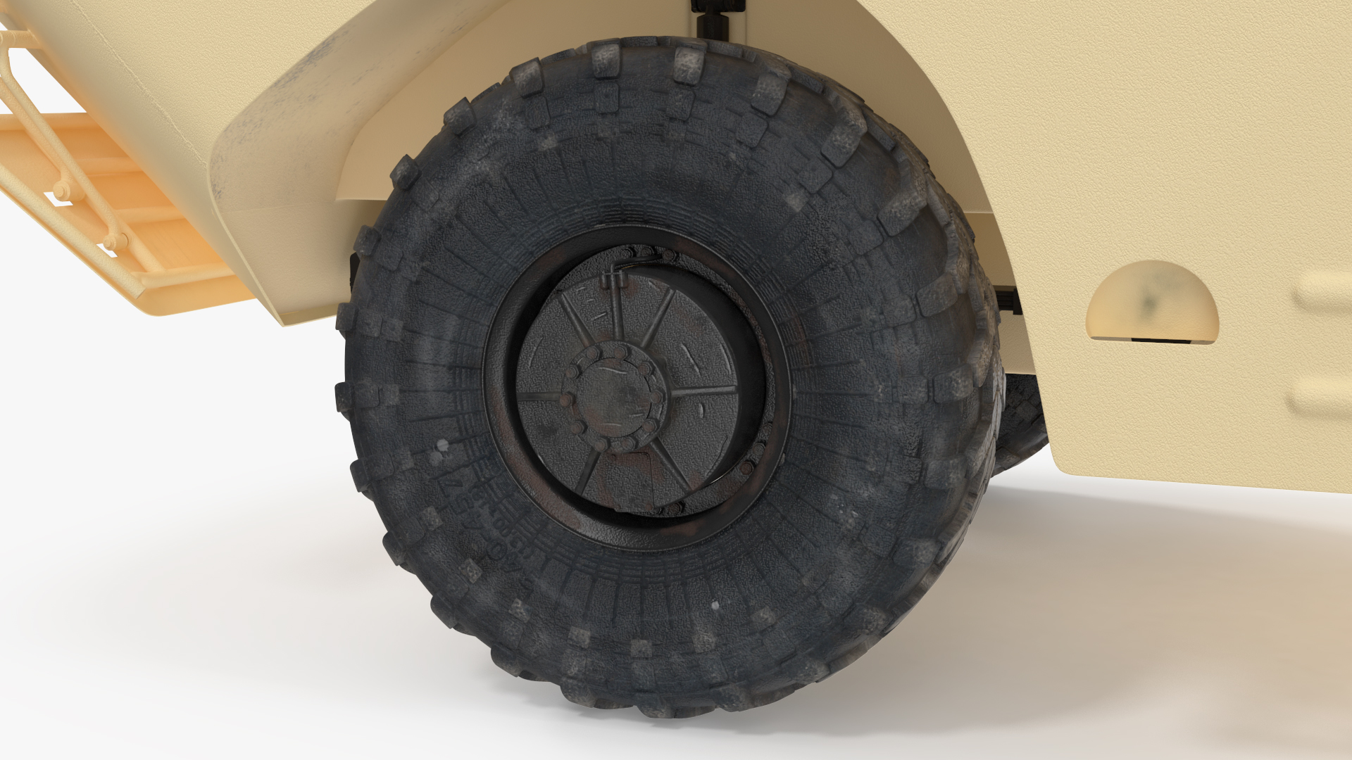 3D model BRDM 2 Amphibious Vehicle Yellow Simple Interior Rigged