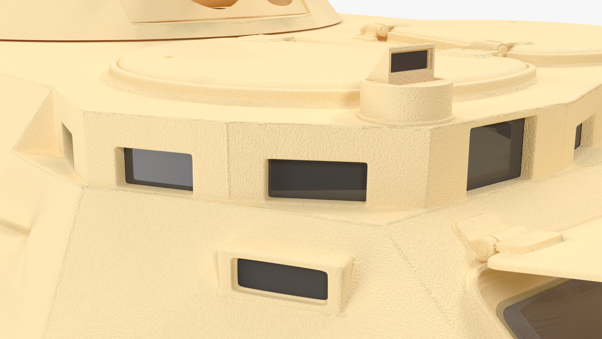 3D model BRDM 2 Amphibious Vehicle Yellow Simple Interior Rigged